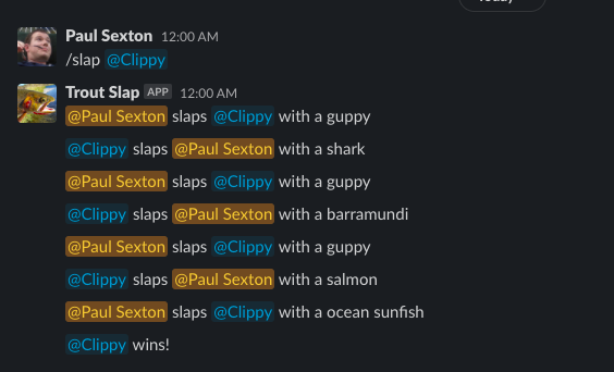 screenshot of paul and clippy slapping each other